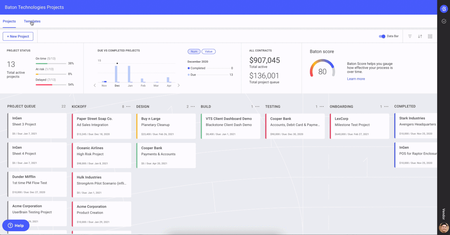 Software Implementation Project Templates | Baton